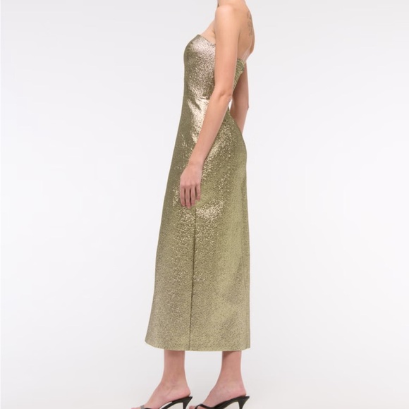 Abercrombie & Fitch Gold Strapless Dress - Picture 3 of 7